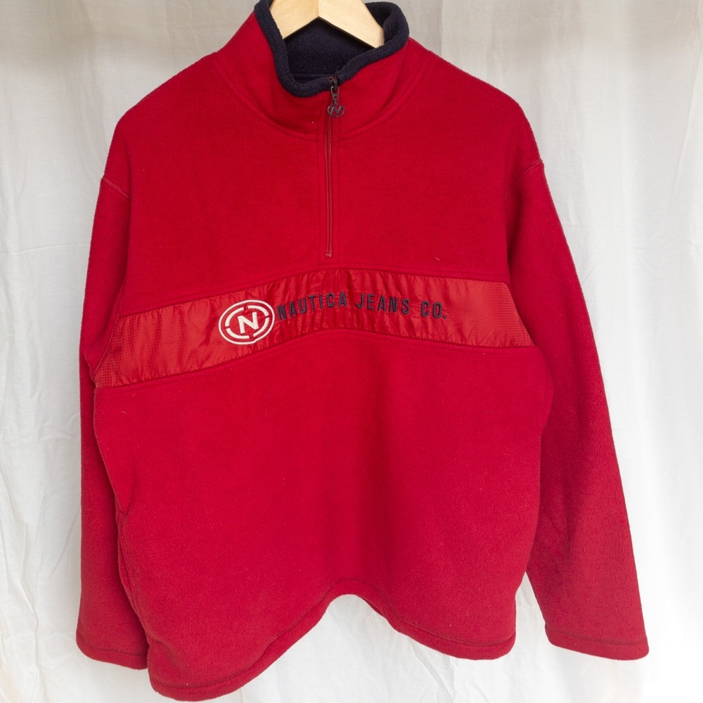Vintage Nautica Jeans Co 1/4 Zip Fleece Pullover